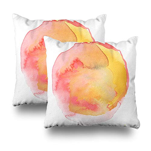 Pakaku Set of 2 Decorative Pillow Case Throw Pillows Covers for Couch/Bed 18 x 18 inch, Abstract Watercolor Home Sofa Cushion Cover Pillowcase Gift Bed Car Living Home