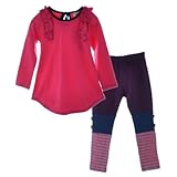 BHL Girls Top Legging Sets Size 3-8Y Ruffle
