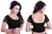 Fressia Fabrics Readymade free Size saree blouse for women party wear choli100_HALF_BlackK Black
