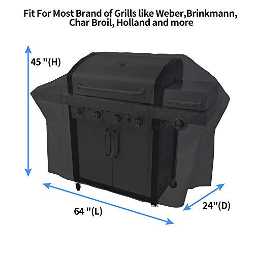 NEXCOVER Grill Cover, 64 Inch Waterproof BBQ Cover, 600D Heavy Duty Gas