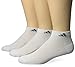 adidas Men's Superlite Stripe Low Cut Socks (3-Pair), White/Light Onix/Medium Lead, X-Large