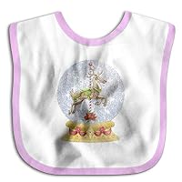 Snow Globe Carousel Horse Infant Toddler Bibs Super Absorbent Cute Prints Baby Bib Funny Baby Shower - Gift