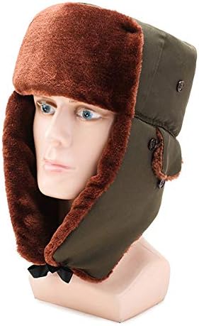 XJYA Trapper Hat With Faux Fur & Ear Flaps - Ushanka Aviator Russian Hat For Serious Expeditions & Serious Style. Waterproof, Windproof & Thermal Shell For Winter Warmth - Fits Men & Women