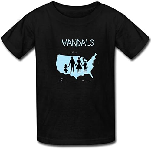 Taojing Custom The Vandals Hitler Bad Men's Short Sleeve T-Shirt Basic Cotton Tee 3XL Black