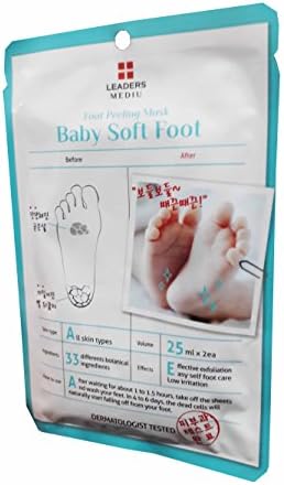 2 Packs of Babby Soft Foot, Foot Peeling Mask, (25 ml/ mask) (1 pair mask/ 1 pack)
