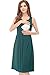 Bearsland Womens Sleeveless Maternity Dress Empire Waist Nursing Breastfeeding Dress Summer, Green, Large
