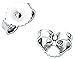 FANTOM 925 Sterling Silver Round Cubic Zirconia Blue 2.00 Carat Cz Round Stud Earrings.