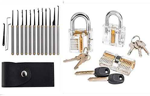 Multi-Tool Set (12+3 Piece Set) Training Kit with 3 pcs Locks for Beginners and Professionals