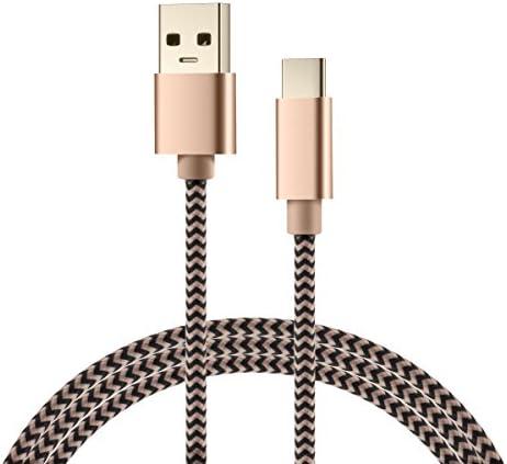 USB Type C Cable,SHNVIR USB C to USB 3.0 Nylon Braided Cable Fast Charger for Samsung Galaxy S8 Plus,LG G6 V20 G5,Nintendo Switch,New Macbook More (Earthly Gold)