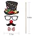 dizaul 2019 Christmas Photo Booth Props – 42 Pack DIY Xmas Photography Decorations - Funny Selfie and Photo Prop Pack for Christmas and New Year Party – Winter Holidays Supplies for Kids and Adults
