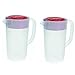 Rubbermaid 30621-4 798837755681 Pitcher 2.25 Qt-Clear with Red Cover Pack of 2, 2 Pack,