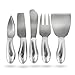 Delightly Cheese Knives Set Premium 5-Piece Hold Cut Shave Slice Spread Serve All Types of Cheeses