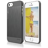 iPhone SE case, elago® [Outift Matrix][Dark Gray] - [Premium Hybrid Construction][Diamond-Cut Aluminum][Spark Design Award] - for iPhone SE/5/5S