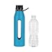 Takeya Classic Glass Water Bottle with Silicone Sleeve, 22 oz., Cobalt