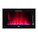Caesar Luxury Linear Wall Mount Recess Freestanding Multicolor Flame Electric Fireplace, 30-Inch