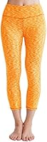 Oalka Women's Yoga Capris Power Flex Running Pants Workout Leggings