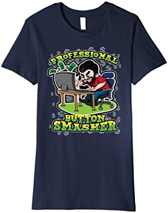 Womens Button Smasher Large Navy