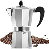 Classic Stovetop Espresso Maker for Great Flavored Strong Espresso, Classic Italian Style 5 Espresso Cup Moka Pot, Makes Delicious Coffee, Easy to Operate & Quick Cleanup Pot - by Zulay Kitchen