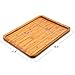 Bamber Large Size Bamboo Serving Tray, Rectangular, 15.5 x 11.8 x 0.8 Inches