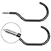 Bike Hooks, Esfun 12 Pack Heavy Duty Bike Hanger Wall Ceiling Bike Storage Hooks with 12 Pack Bolts for Garage - Fits All Type Bicycle, Easy On/Off - Black