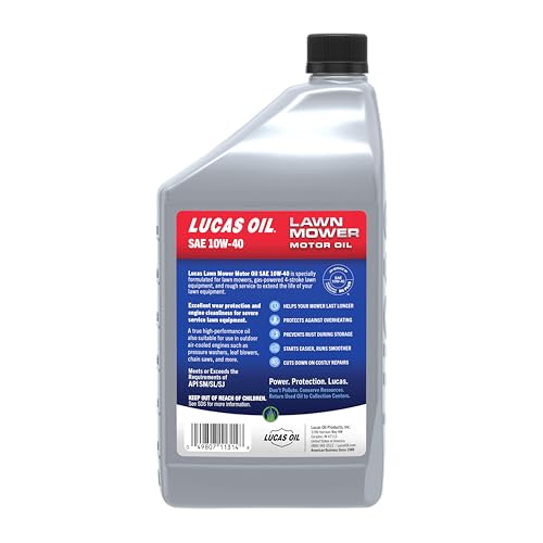 Lucas Oil 11314 SAE 10W-40 Lawn Mower Motor Oil - 1 Quart photo 4