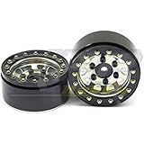 SSD RC1.55” Steel D Hole Beadlock Wheels (Silver) (2)