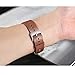 bayite Leather Bands Compatible with Fitbit Versa, Slim Wristband Replacement Accessories Fitness Classic Straps Women Men, Brown