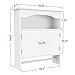  Topeakmart White Wood Bathroom Wall Mount Cabinet Toilet Medicine Storage Organizer