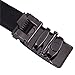 Men's Casual Automatic Buckle Belt, Luxury Style Black Belts with Crocodile Pattern