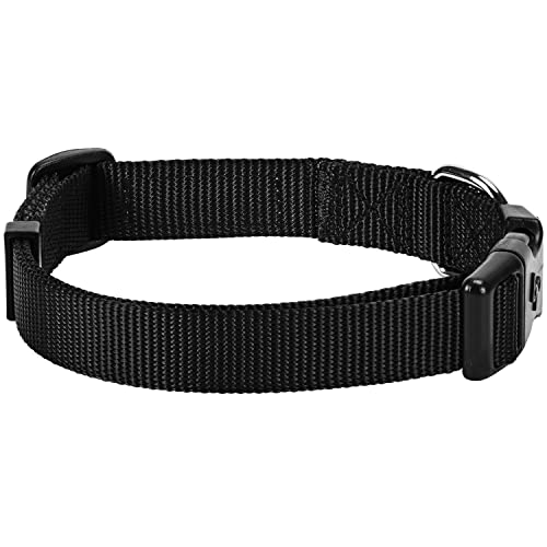 Blueberry Pet Essentials 21 Colors Classic Dog Collar, Black, Medium