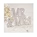 DGQ MR and MRS Wooden Letters for Wedding Table Signs - Vintage Style Wooden DIY Decor for Wedding Decoration (3.5-Inch, White)