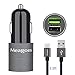Meagoes Fast Car Charger, Compatible for Motorola Moto Z3 Play/Z2 Force/Z2 Play, X4, G7 Plus/Power/Play/G7/G6/G6 Plus, Z Droid/Force Droid/Play Droid, 6A/36W, with USB Type C Rapid Charging Cable Cord