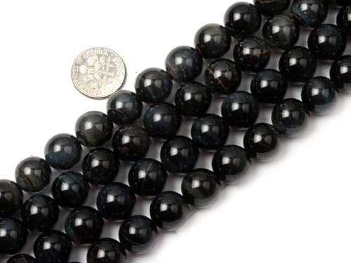 12mm Round Blue Tiger Eye stone beads strand 15"