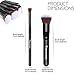 Qivange Makeup Brush Set, Kabuki Brush Foundation Contour Eyeshadow Makeup Brushes with Pouch, Black (10pcs)