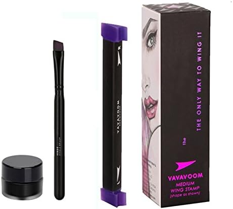 Leoie Vamp Stamp Winged Liner Set Wing Stamp Medium Large Stamp, Long-wearing Eyeliner Liquid with Brush