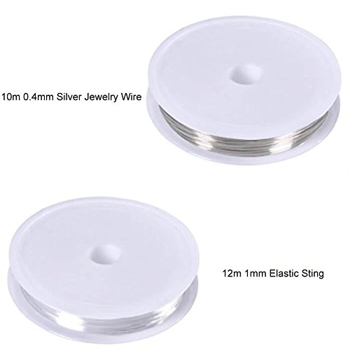 image for Poraxy Jewelry Making Supplies,1500Pcs Silver Jump Rings with Lobster 