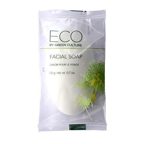 Eco by Green Culture Hotel Amenities Facial Soap Bar, 20gm (100 Pack)