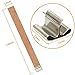 Hapy Shop 50 Pieces Wood Candle Wicks with Iron Stand Natural Environmental-Friendly Wick Candle Cores for Candle Making and Candle DIY(13x1.3cm / 5.1x0.5inch)