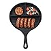 Jim Beam JB0187 Cast Iron 3 Compartment Round Pan, 10