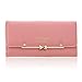 WOOLALA Women Cute Bowknot Wallet Trifold Large Capacity Long Purse