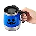 Travel coffee mug, LEADNOVO Self Stirring Coffee Mug Electric Stir Stainless Steel Automatic Self Mixing Cup for Morning Office Travelling 450ml/15.2oz (Blue)
