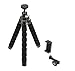 Tripod,AFUNTA Strong Flexible Tripod Stand with Free Mobile Cell Phone Holder, Mini Tripod for Travel with Flexible Top and Legs for GoPro / Digital Camera and Most Brands Smartphone