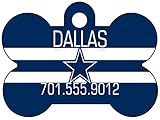 NFL Team Dog Tag Pet Id Tag Personalized w/ Name & Number (Dallas Cowboys)