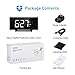 Mpow Projection Clock, FM Radio Alarm Clock, Curved-Screen Digital Alarm Clock, 5'' LED Display with Dimmer, Dual Alarm with USB Charging Port, 12/24 Hours, Backup Battery for Clock Setting