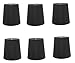 Upgradelights® 5 Inch European Drum Style Chandelier Lamp Shade in Black Silk (Set of six)