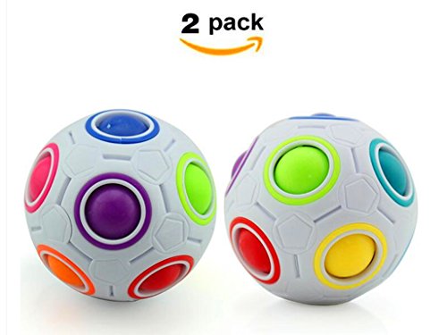 Cuberspeed Bundle 2 pcs Magic Rainbow Ball cube Fidget toy puzzle Magic Rainbow ball puzzle Fun fidget