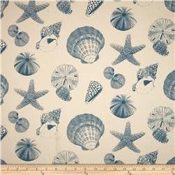 Nautical Draft Stoppers - Unfilled - Window or Door Draft Stopper (Shells Blue)