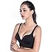ROPALIA Womens Fitness Yoga Sports Bra Wirefree Seamless Padded Push Up Racerback Top Black XL