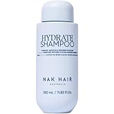 NAK Signature Hydrate Shampoo 350ml - Moisturizing Sulfate-Free Shampoo - Hydrates, Restores & Smooths Color-Treated Hair with Coconut Oil & Peptides - Vegan,