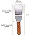 Adorox BBQ Grill Square End Stainless Steel Spatula Wooden Handle 7.5